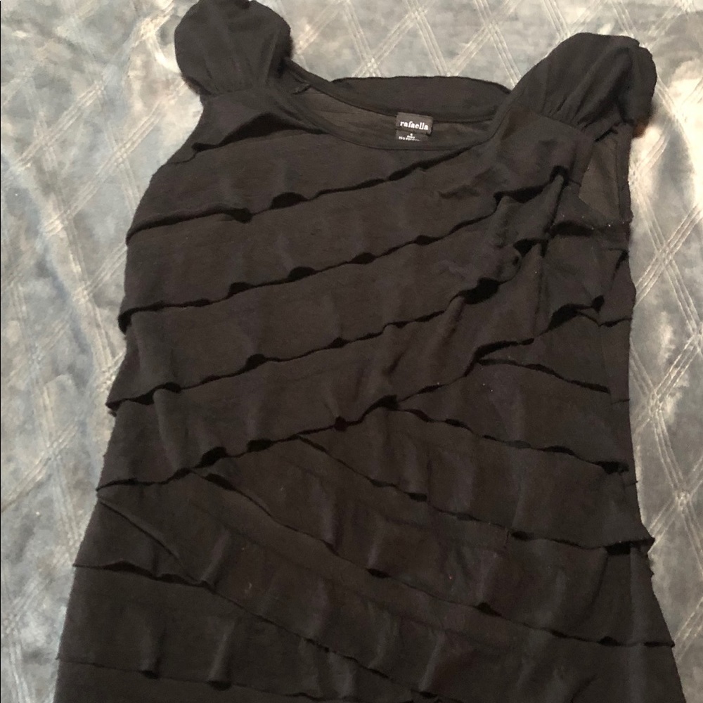 black tank top with ruffles